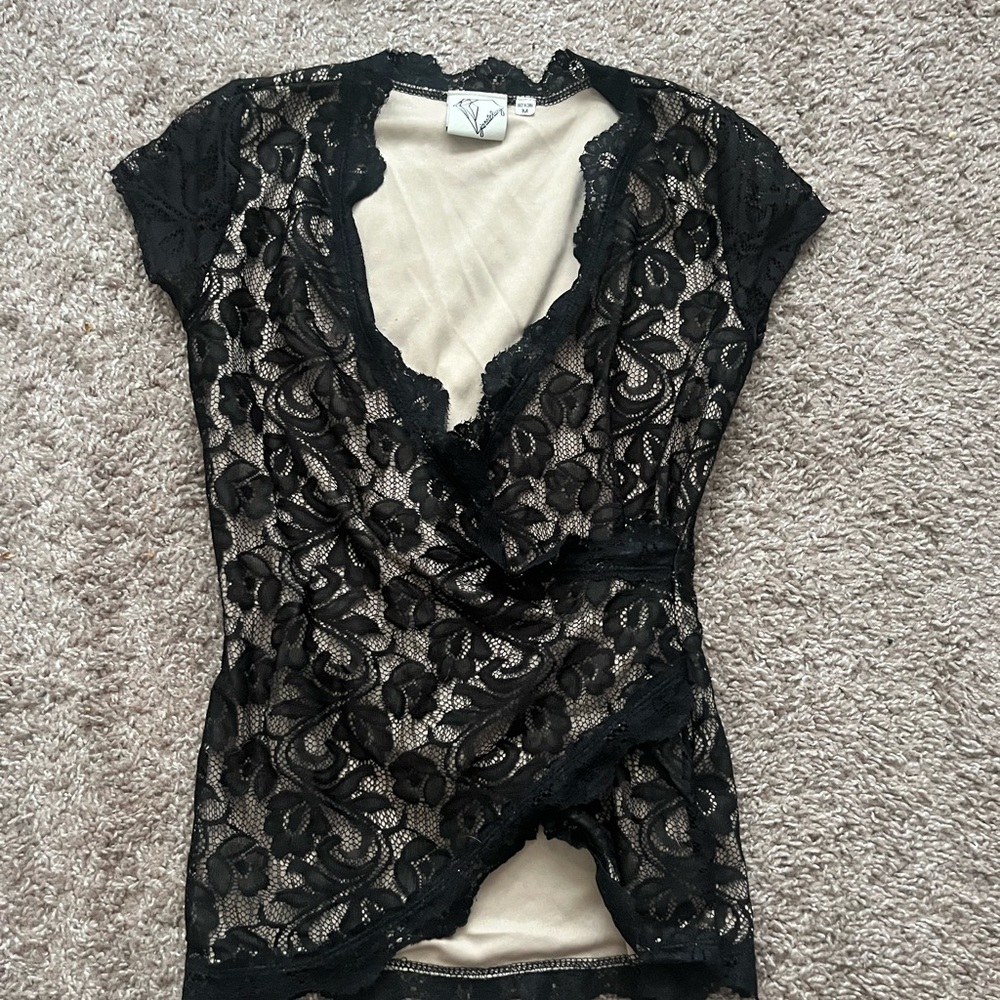 Black Lace Women Top